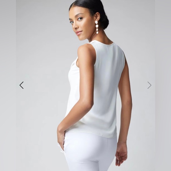 White House black market ivory cowl neck shell - Picture 2 of 3